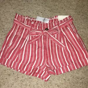AE Hi Waisted Striped Shorts
